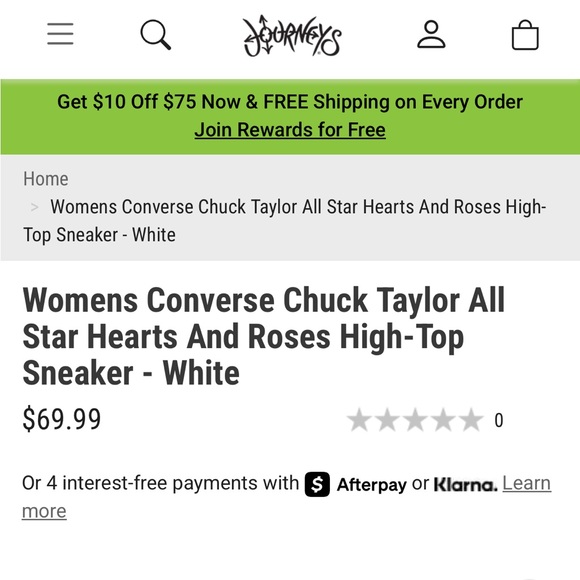 Converse Chuck Taylor ALL STAR White High-Tops with Red Heart & Roses Accents - Picture 13 of 15